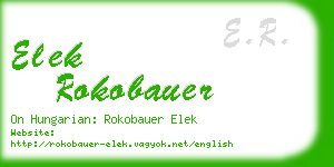 elek rokobauer business card